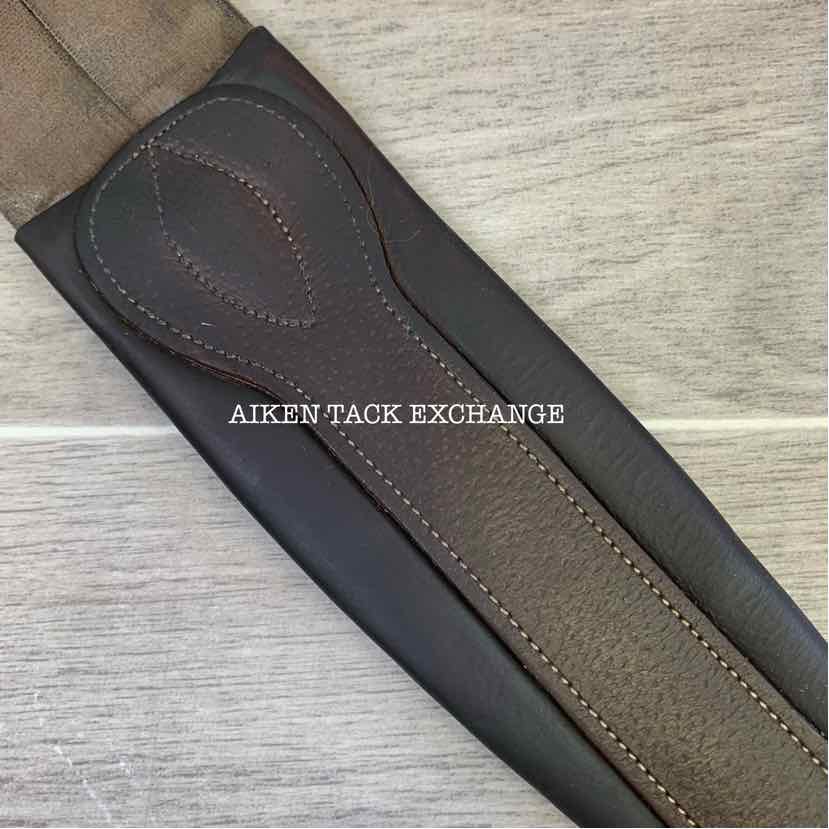 CWD Hunter Classic Leather Girth with Double End Elastic, Brown, 54"