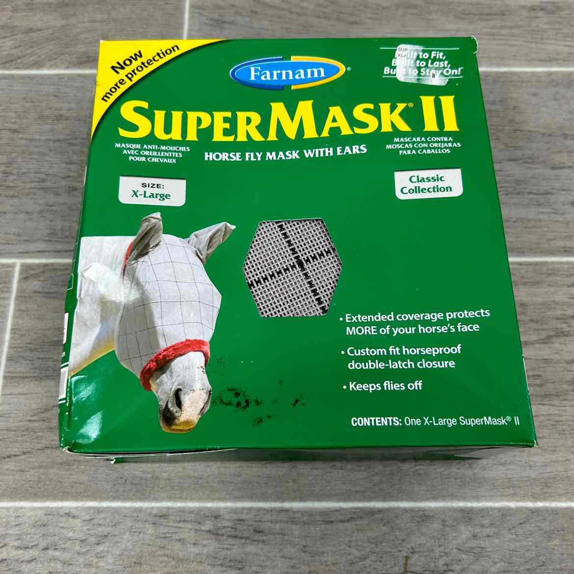 Farnam SuperMask II Fly Mask with Ears, Size X-Large