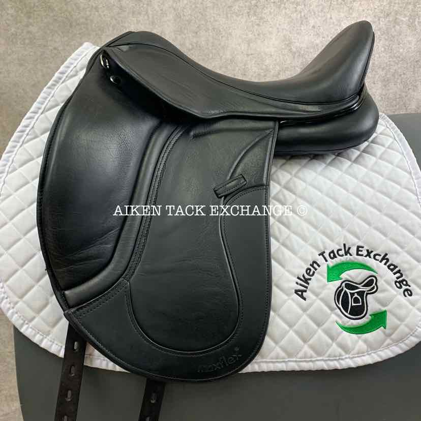 2022 MaxFlex Bella Monoflap Dressage Saddle, 18" Seat, Flex Tree - Extra Wide, Wool Flocked Panels