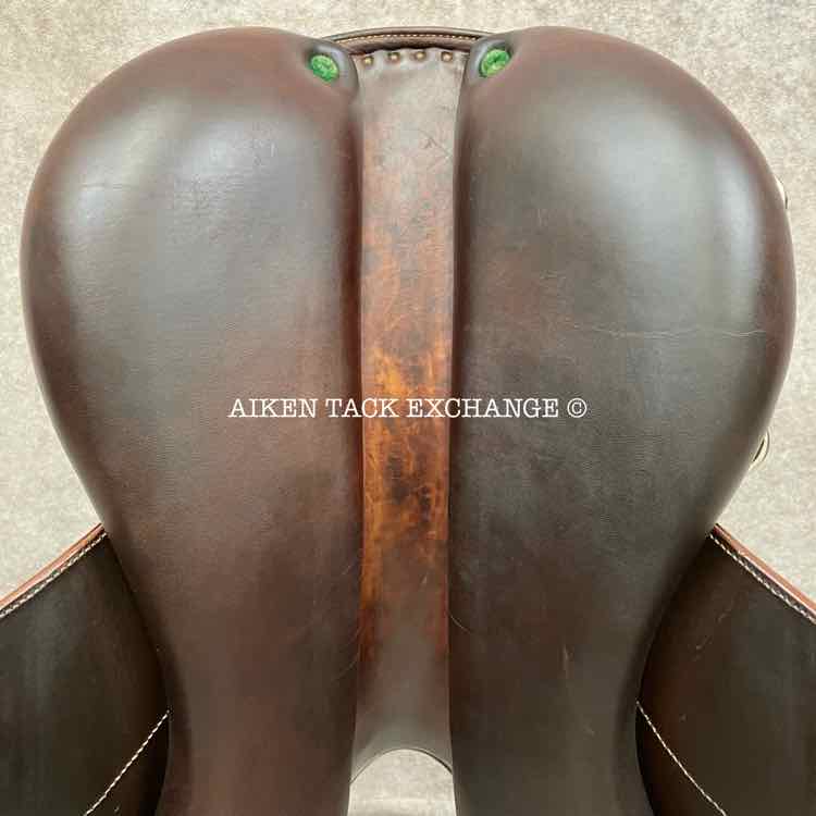 2001 Devoucoux Chiberta Monoflap Jump Saddle, 17.5" Seat, 2A Flap, M/MW Tree, Foam Panels