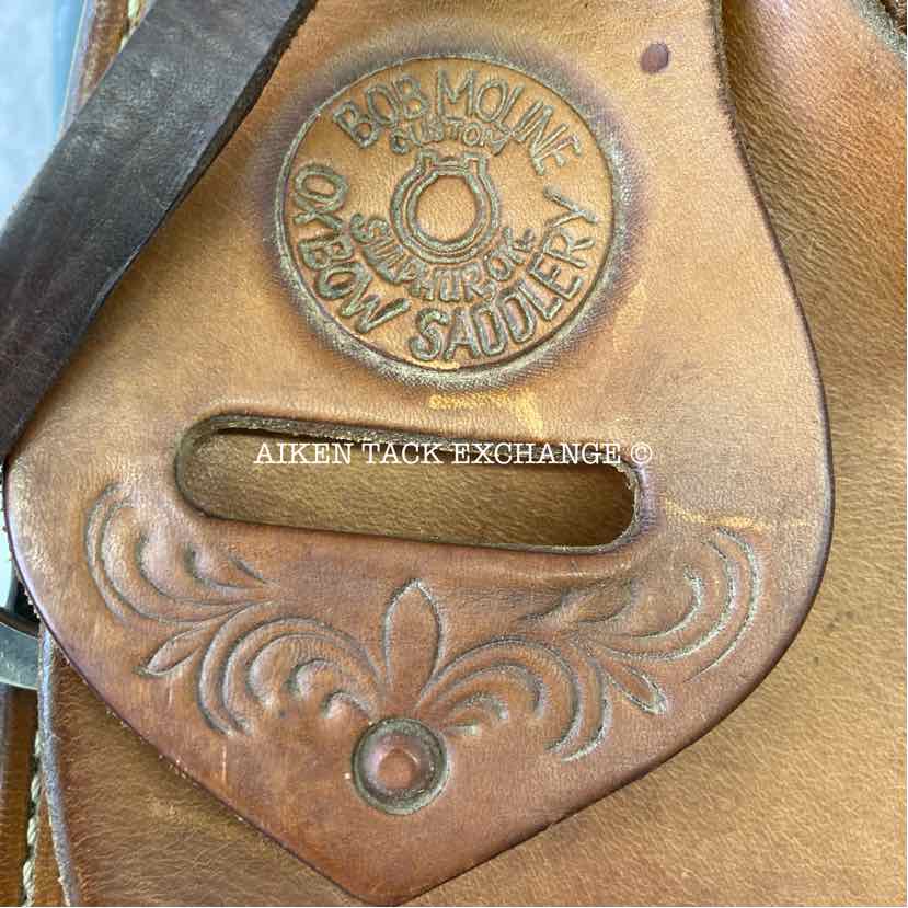 **SOLD** Craig Johnson Bob Moline Oxbow Saddlery Reining Western Saddle, 16.5" Seat, PerformFlex Wide Tree - Full QH Bars