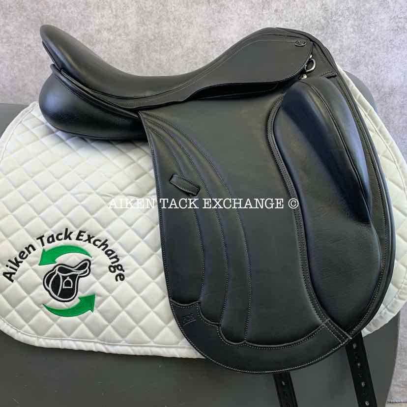 2019 PDS Carl Hester Delicato II Monoflap Dressage Saddle, 18" Seat, Adjustable Tree - Changeable Gullet, Wool Flocked Panels