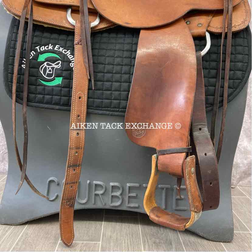 **SOLD** Craig Johnson Bob Moline Oxbow Saddlery Reining Western Saddle, 16.5" Seat, PerformFlex Wide Tree - Full QH Bars