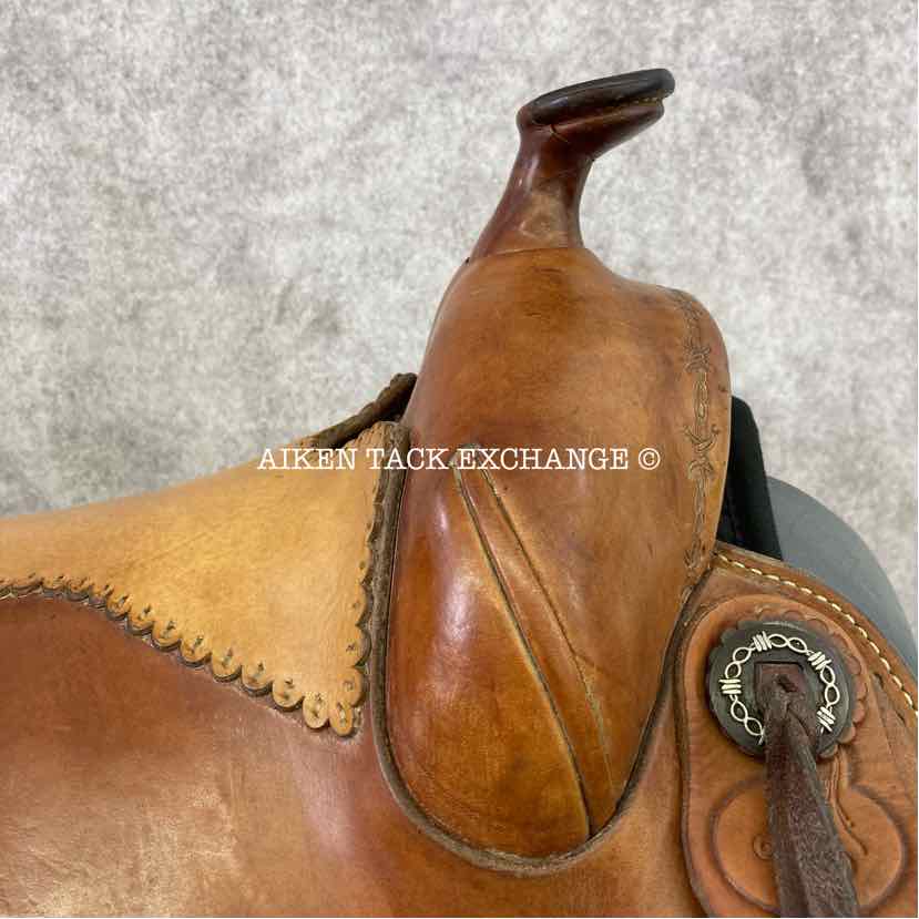 **SOLD** Craig Johnson Bob Moline Oxbow Saddlery Reining Western Saddle, 16.5" Seat, PerformFlex Wide Tree - Full QH Bars