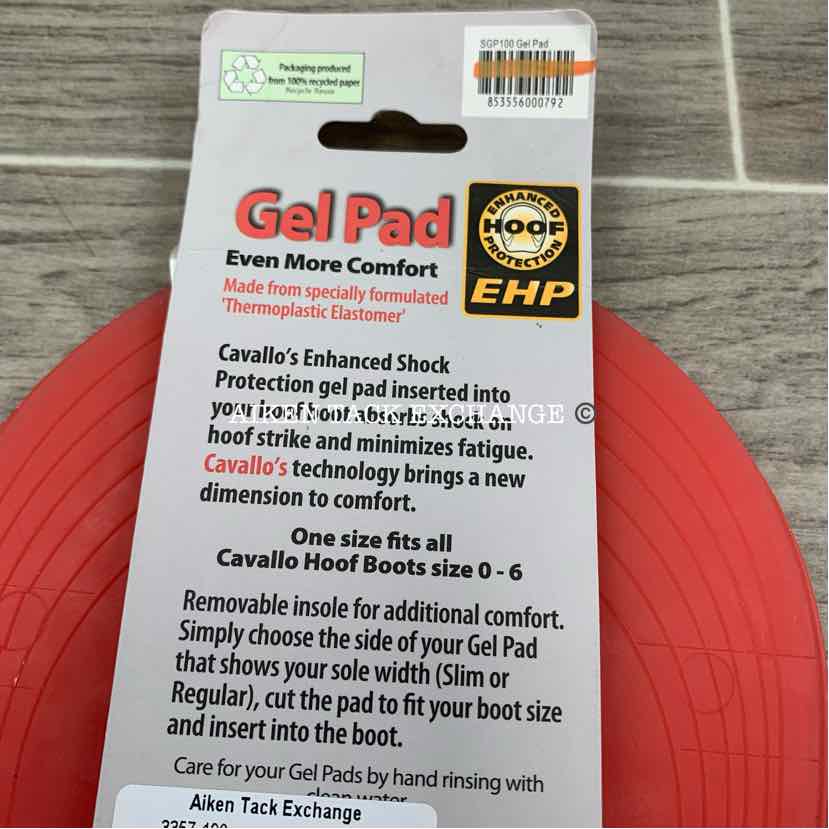 Cavallo Therapeutic Gel Pad for Hoof Boots, Size 0-6