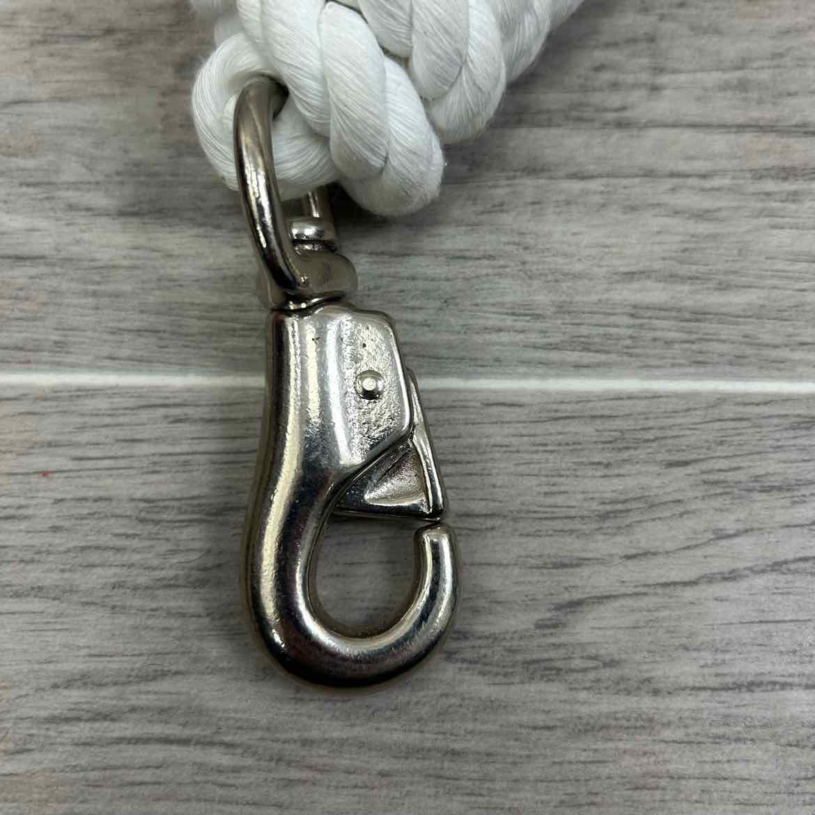 BMB Cotton Lead Rope with Snap, White, Brand New