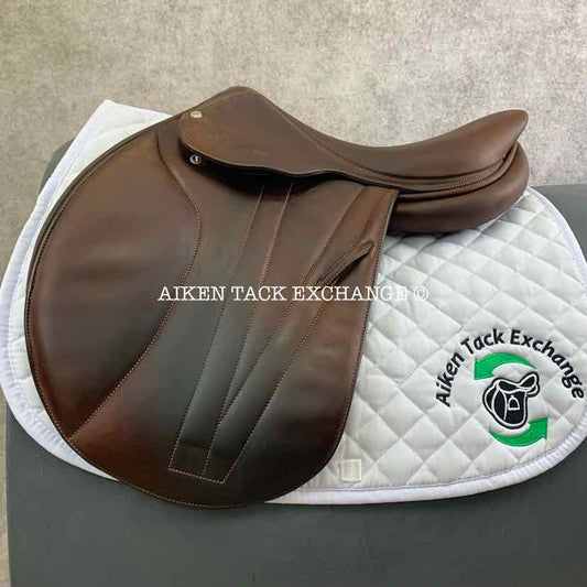 2015 Butet Premium M-Seat (Medium Deep) Close Contact Jump Saddle, 17" Seat, 2 Flap, Medium Tree, Foam Panels, Full Calfskin Leather