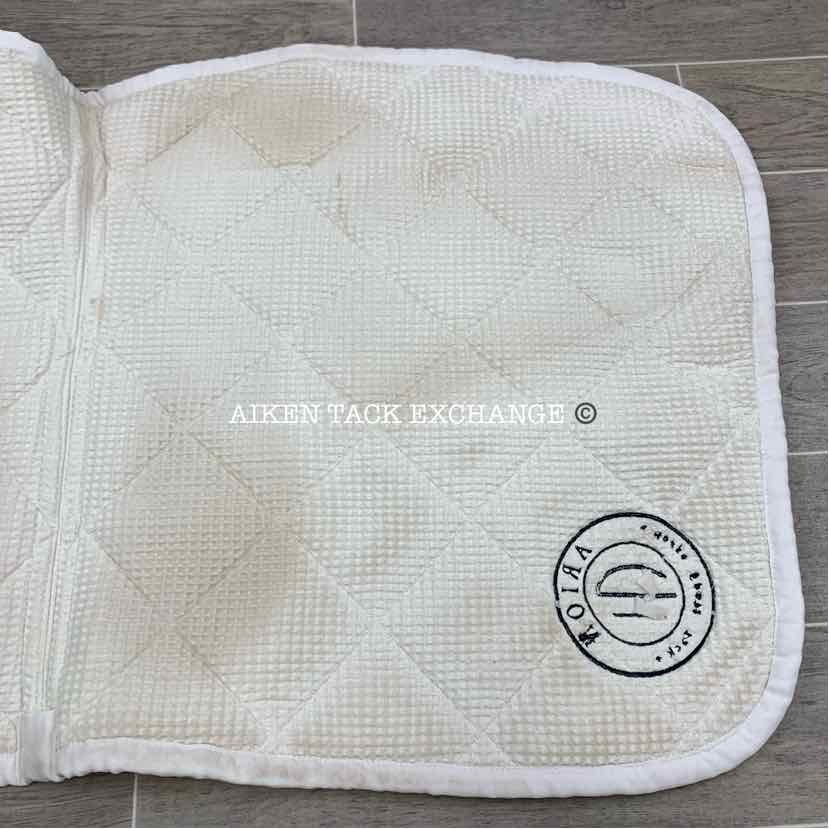 Arion Dressage Saddle Pad, White (has stains)