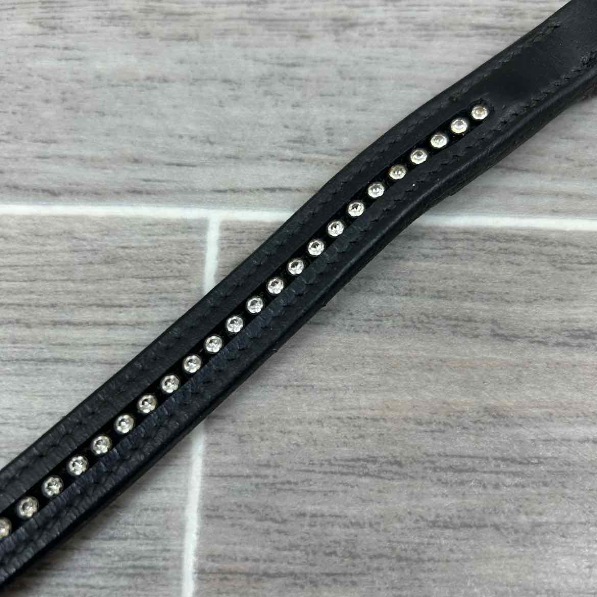 Bling Browband, Black, 15"