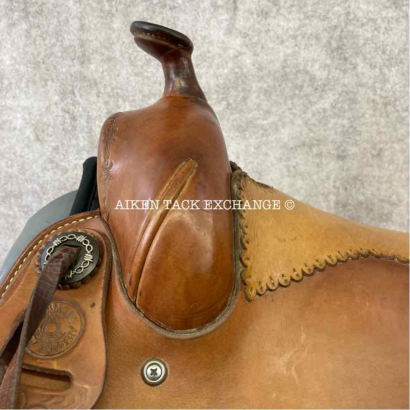 **SOLD** Craig Johnson Bob Moline Oxbow Saddlery Reining Western Saddle, 16.5" Seat, PerformFlex Wide Tree - Full QH Bars