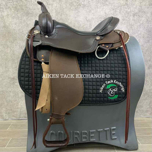 **On Trial** 2022 Circle Y High Horse 6914 Diasetta Cordura Trail Western Saddle, 17" Seat, Wide Tree - Full QH Bars