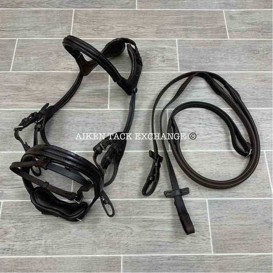 Stubben Freedom Bridle with Matching Rubber Reins, Size Cob