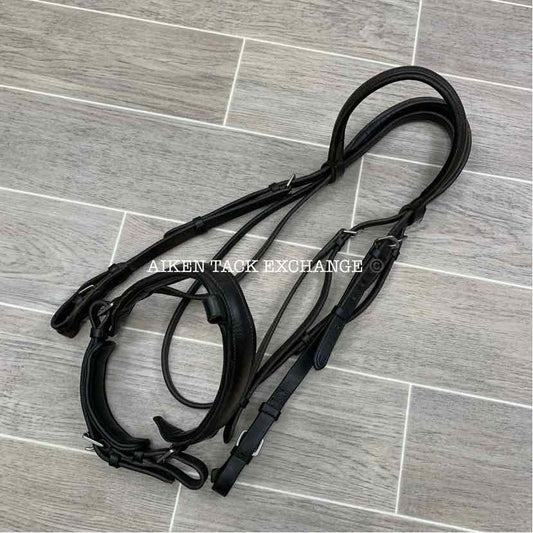 KL Select Red Barn Dressage Bridle, No Reins & Flash Strap Size Full