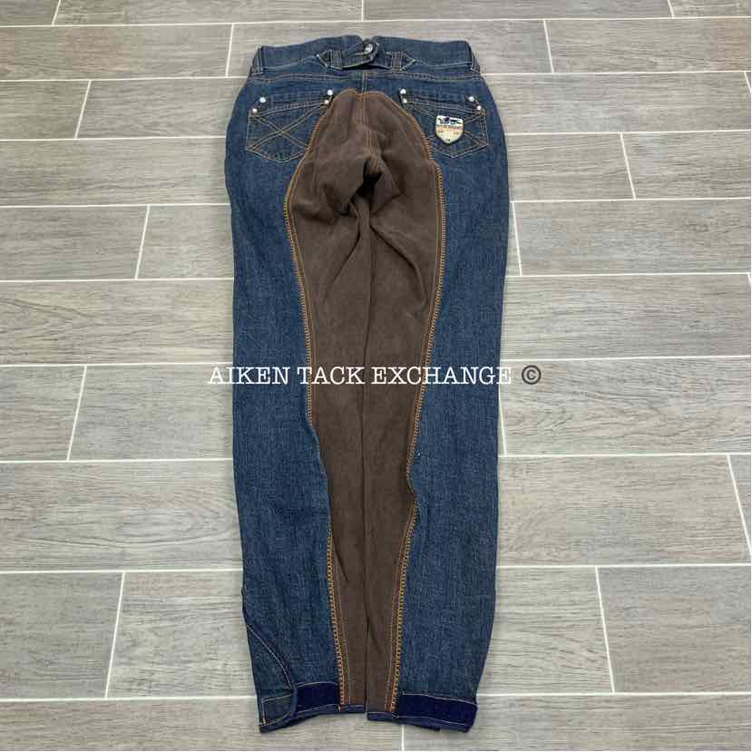 HKM Full Seat Denim Breeches, Size 28