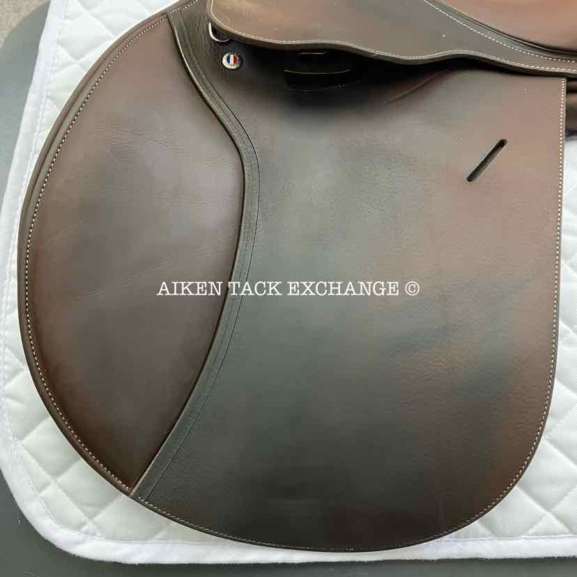 2018 Butet L-Seat (Semi Deep) Close Contact Jump Saddle, 17" Seat, 2 Flap, Medium Tree, Foam Panels