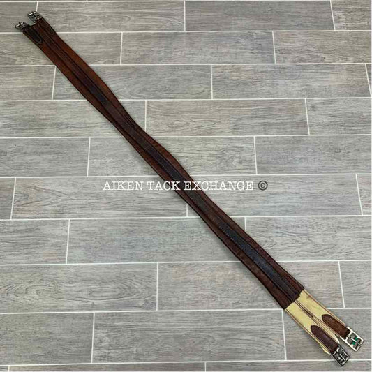 Tory Leather Girth with Elastic at One End 54"