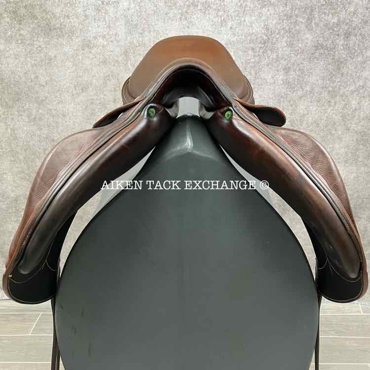 2001 Devoucoux Chiberta Monoflap Jump Saddle, 17.5" Seat, 2A Flap, M/MW Tree, Foam Panels