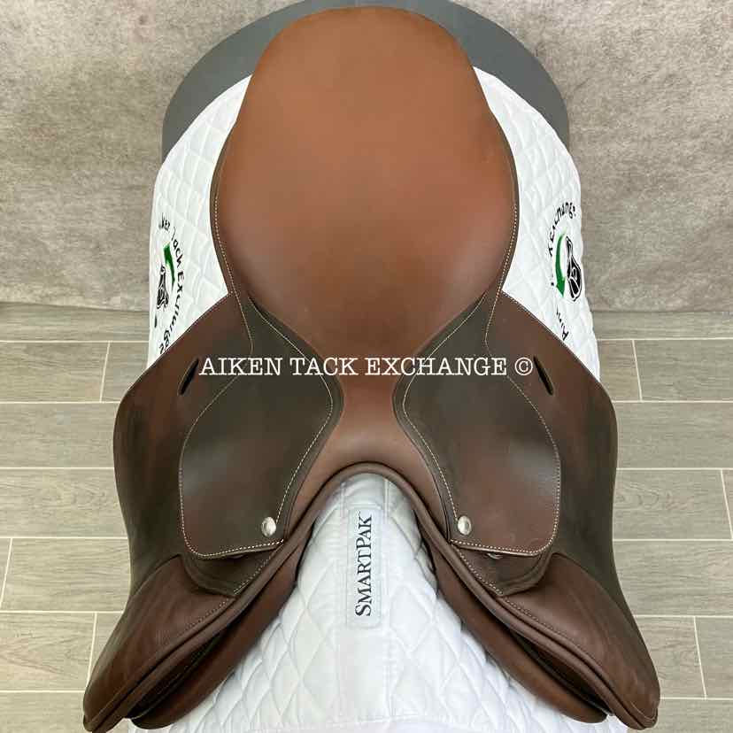 2018 Butet L-Seat (Semi Deep) Close Contact Jump Saddle, 17" Seat, 2 Flap, Medium Tree, Foam Panels