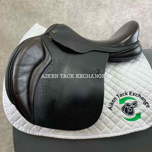 **SOLD** 2013 Black Country Wexford Close Contact Jump Saddle, 17.5" Seat, Medium Wide Tree, Wool Flocked Panels