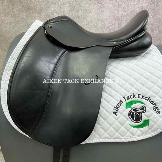 Klimke XCH Dressage Saddle, 17" Seat, Adjustable Tree -  Changeable Gullet, Wool Flocked Panels