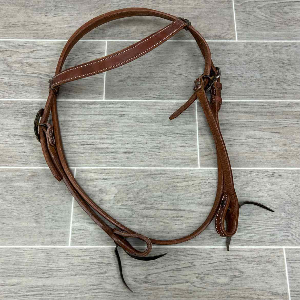 Leather Browband Headstall, No Reins