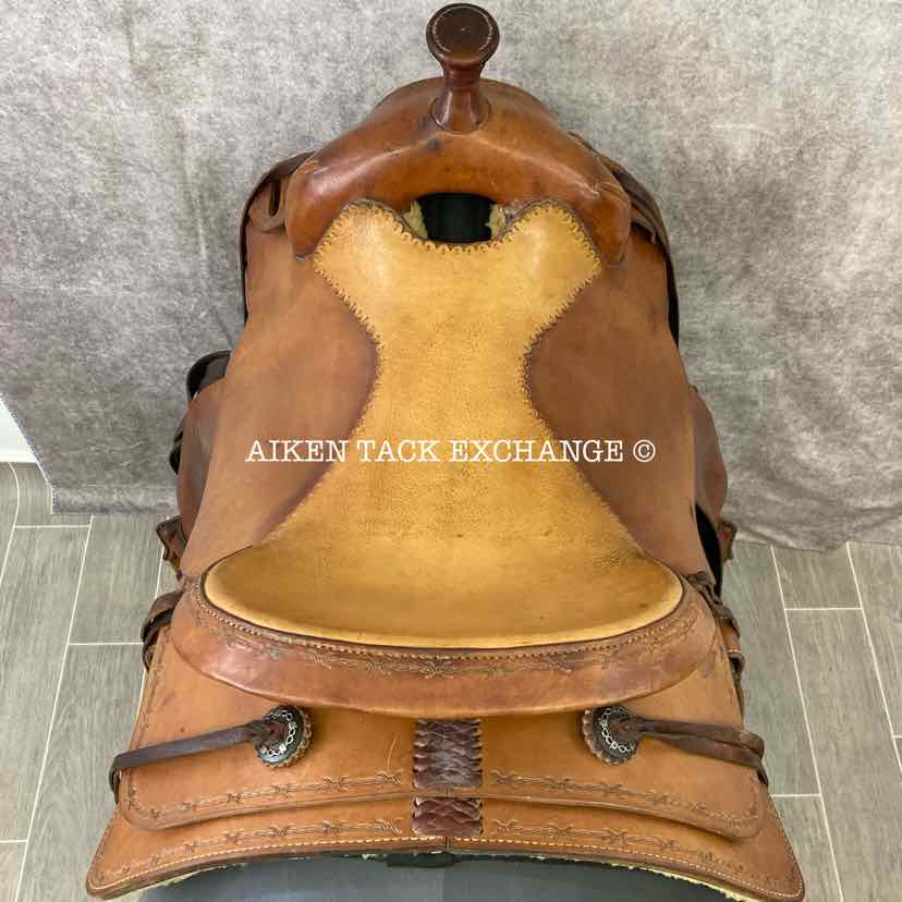 **SOLD** Craig Johnson Bob Moline Oxbow Saddlery Reining Western Saddle, 16.5" Seat, PerformFlex Wide Tree - Full QH Bars