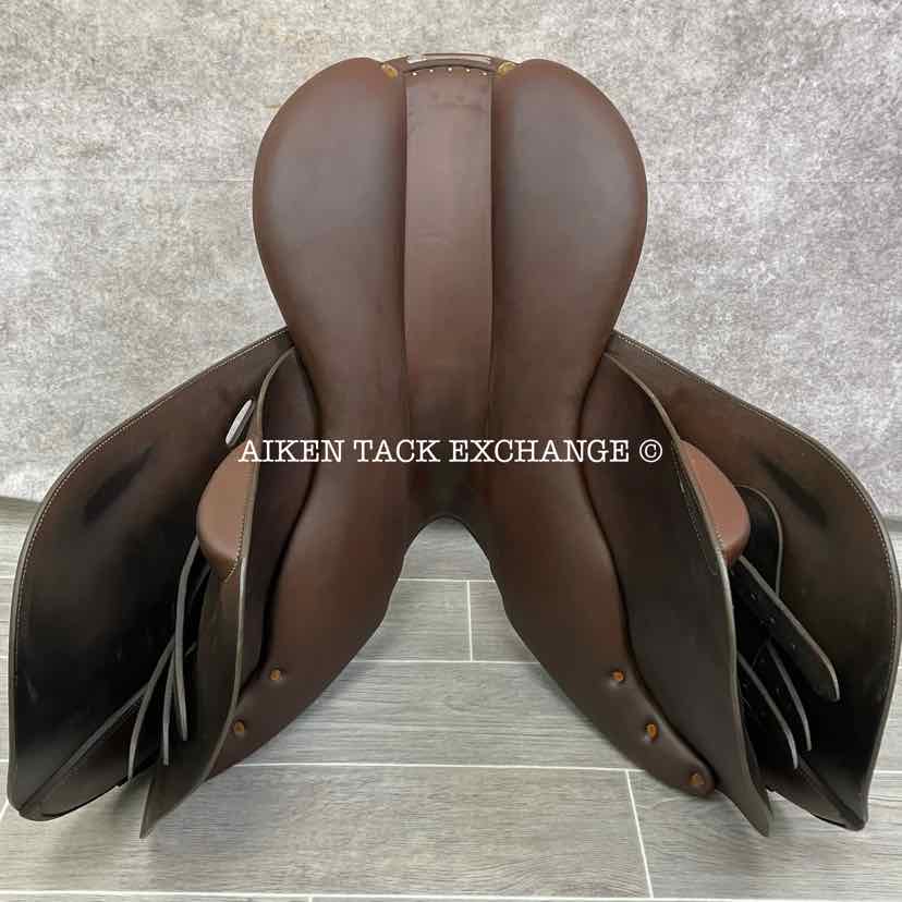 2018 Butet L-Seat (Semi Deep) Close Contact Jump Saddle, 17" Seat, 2 Flap, Medium Tree, Foam Panels