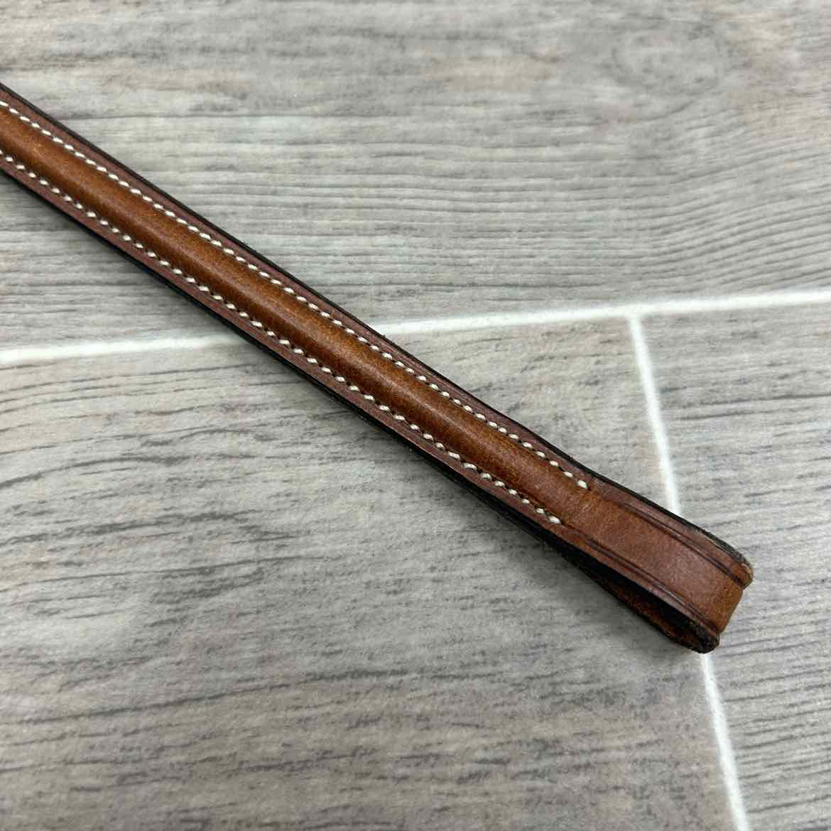 Plain Round Raised Browband, Brown, 15"