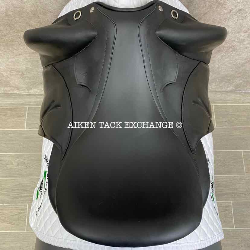 2017 Devoucoux Makila Lab Monoflap Dressage Saddle, 18" Seat, 2AA Flap, Medium Tree, D3D Panels, Full Buffalo Leather