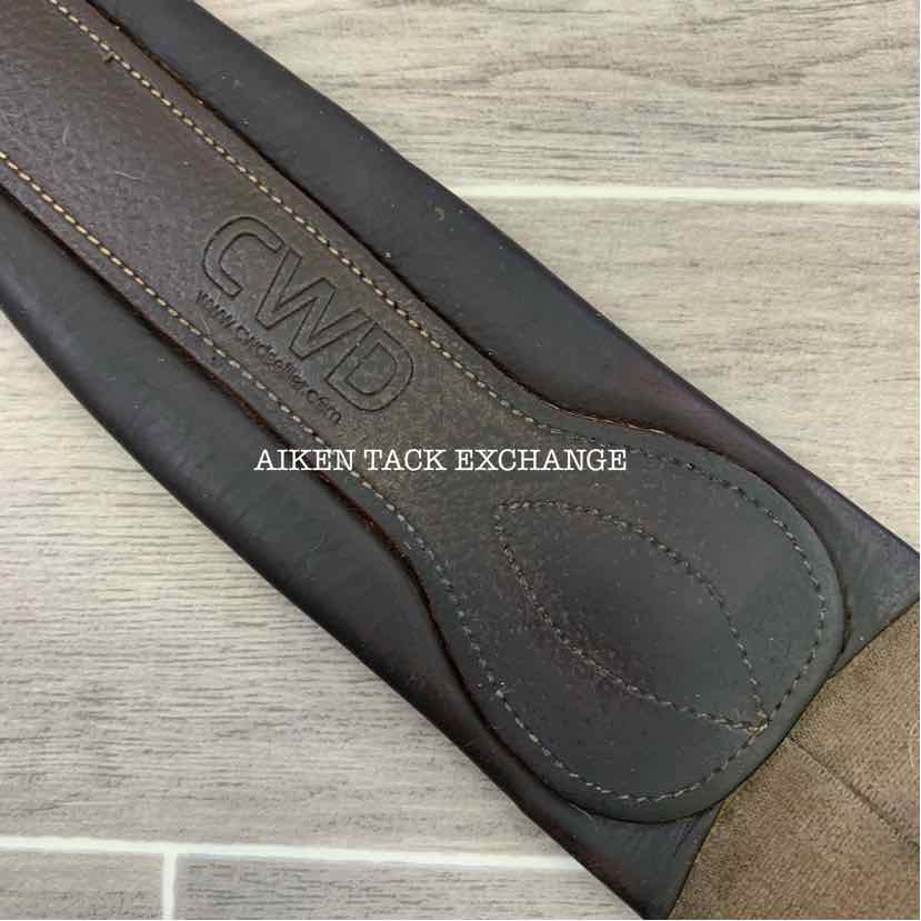 CWD Hunter Classic Leather Girth with Double End Elastic, Brown, 54"