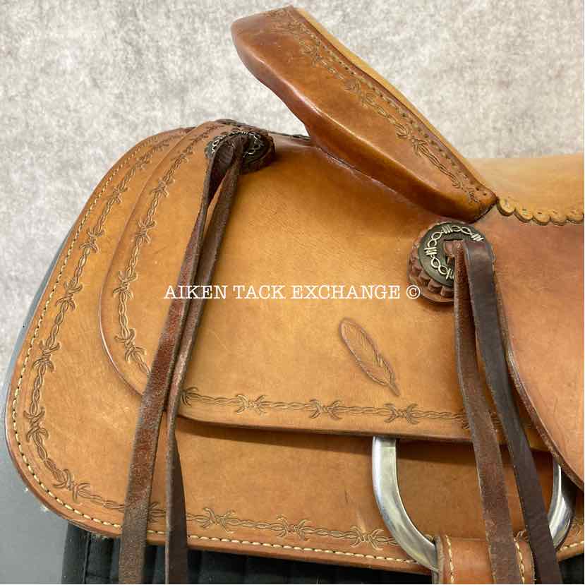 **SOLD** Craig Johnson Bob Moline Oxbow Saddlery Reining Western Saddle, 16.5" Seat, PerformFlex Wide Tree - Full QH Bars