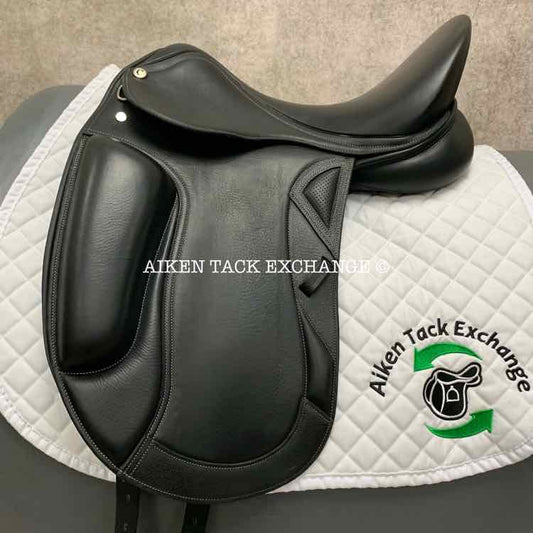 2023 Collegiate Integrity Monoflap Dressage Saddle, 17.5" Seat, Adjustable Tree - Changeable Gullet, Wool Flocked Panels