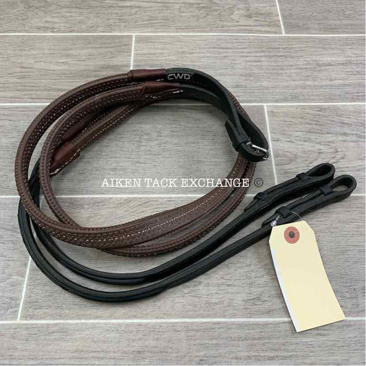 CWD Raised Fancy Stitched Rubber Reins, 55"