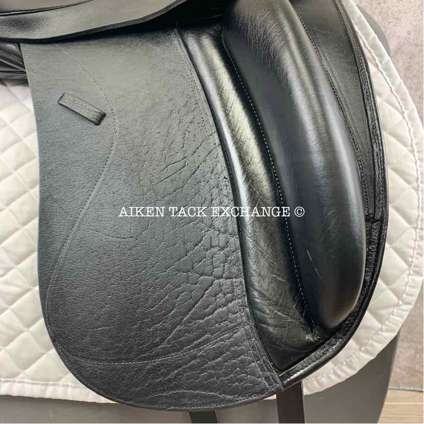 2016 Custom Saddlery Wolfgang Solo Dressage Saddle, 18.5” Seat, Adjustable Tree, Wool Flocked Panels, Buffalo Leather