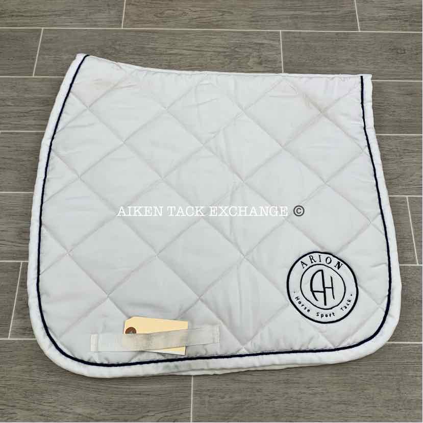 Arion Dressage Saddle Pad, White (has stains)