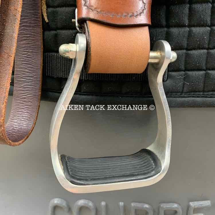 **SOLD** Double T Saddlery 6906 Youth Barrel Western Saddle with Crystal Rhinestones, 13" Seat, Regular Tree - Semi QH Bars