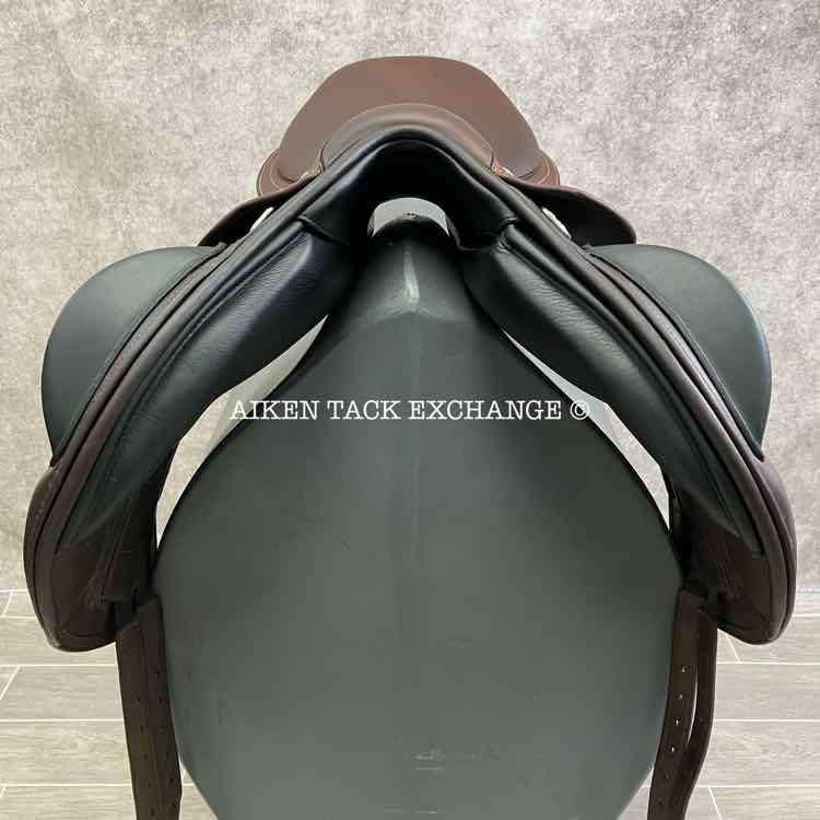 **SOLD** 2023 Bates Advanta Monoflap Eventing Jump Saddle, 17.5" Seat, Adjustable Tree - Changeable Gullet, CAIR Panels