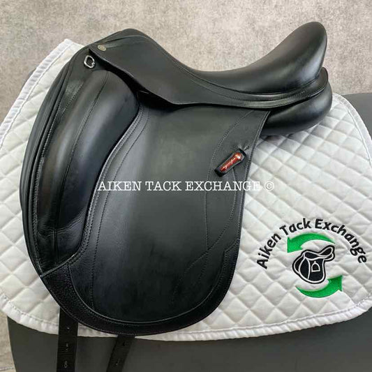 2018 Equipe Olympia Monoflap Dressage Saddle, 16" Seat, W/XW Tree, Foam Pony Panels