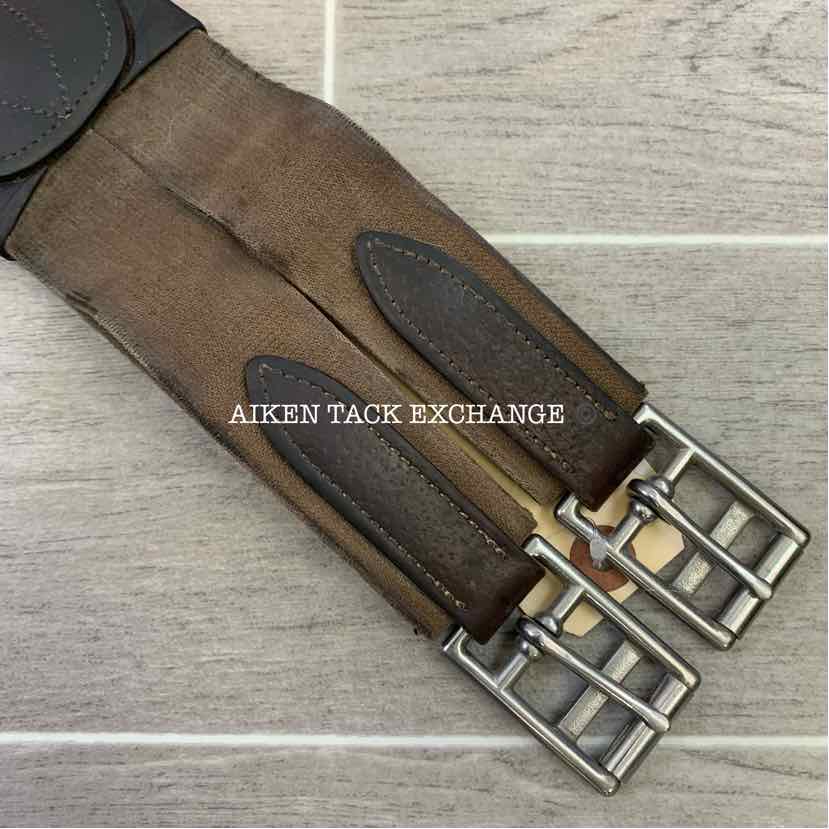 CWD Hunter Classic Leather Girth with Double End Elastic, Brown, 54"