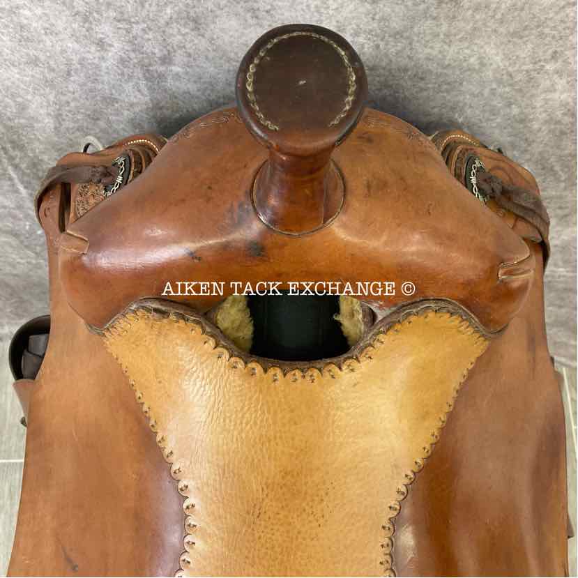 **SOLD** Craig Johnson Bob Moline Oxbow Saddlery Reining Western Saddle, 16.5" Seat, PerformFlex Wide Tree - Full QH Bars