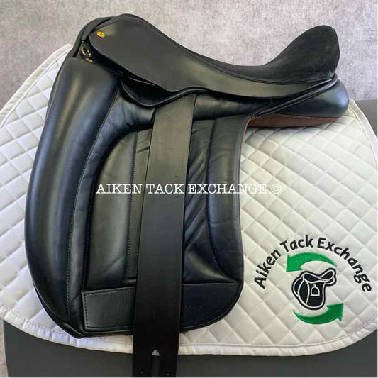 **On Trial** 2000 Black Country Pedigree Vinici Monoflap Dressage Saddle, 17.5" Seat, Medium Wide Tree, Wool Flocked Serge Panels