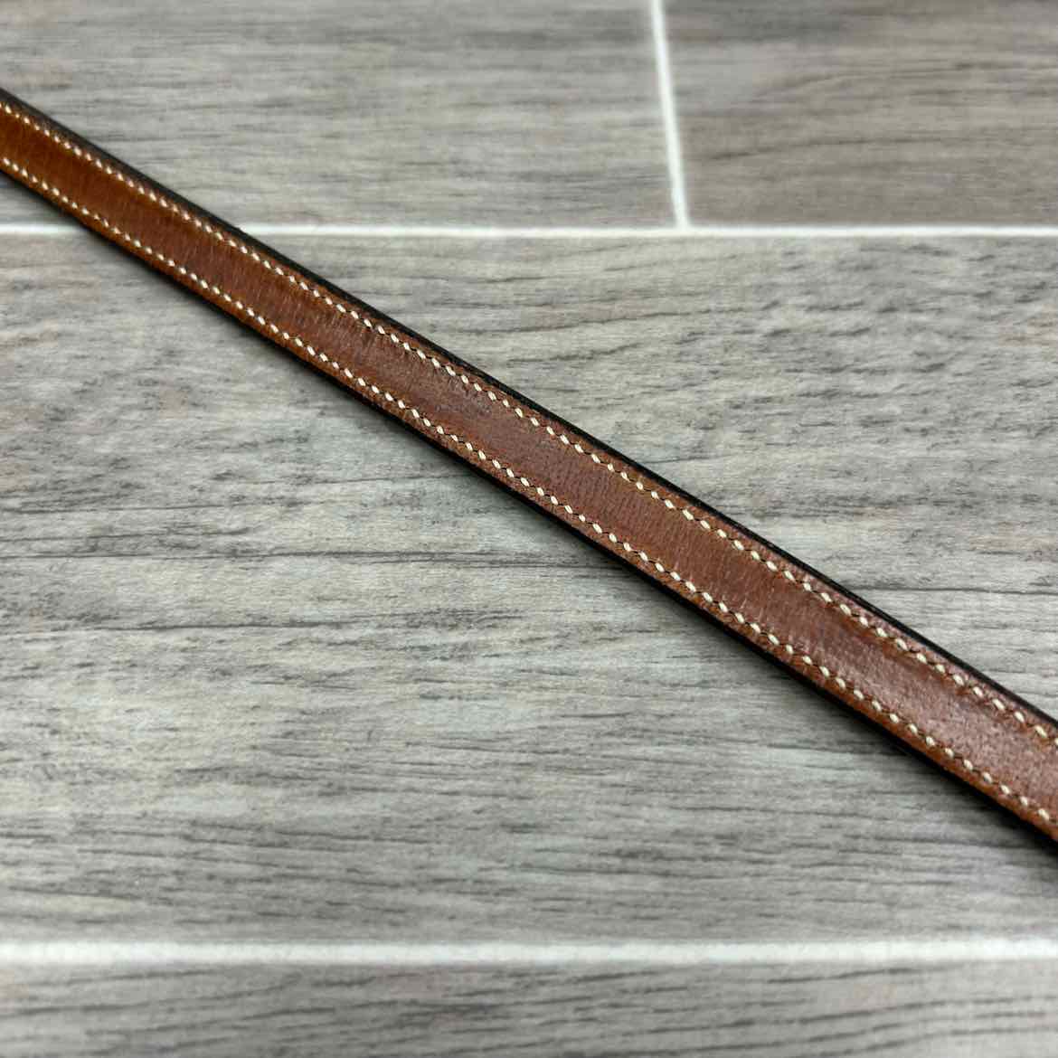 Plain Round Raised Browband, Brown, 15"