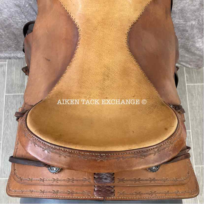 **SOLD** Craig Johnson Bob Moline Oxbow Saddlery Reining Western Saddle, 16.5" Seat, PerformFlex Wide Tree - Full QH Bars