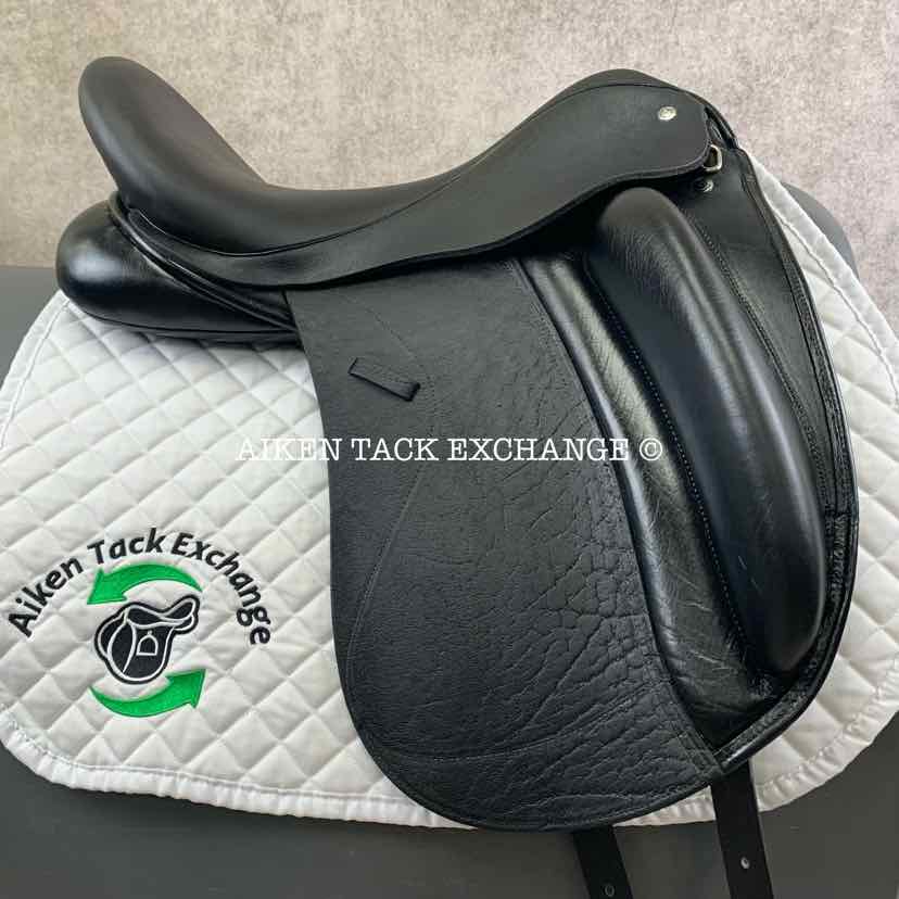 2016 Custom Saddlery Wolfgang Solo Dressage Saddle, 18.5” Seat, Adjustable Tree, Wool Flocked Panels, Buffalo Leather