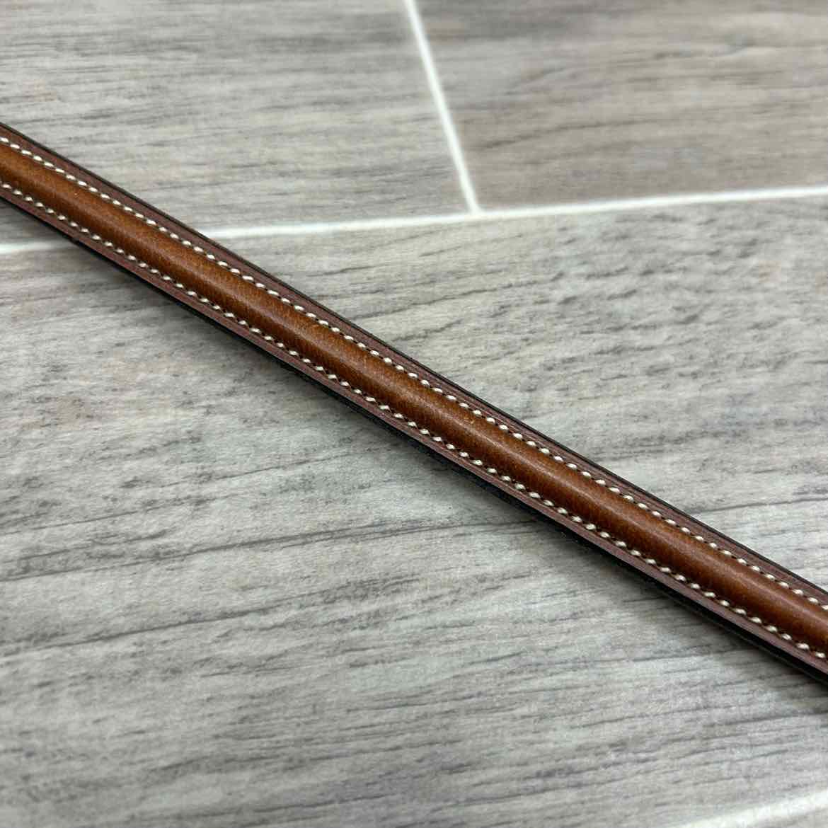 Plain Round Raised Browband, Brown, 15"