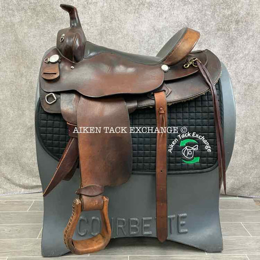 Simco 8250 Pleasure Trail Western Saddle, 17" Seat, Regular Tree - Semi QH Bars