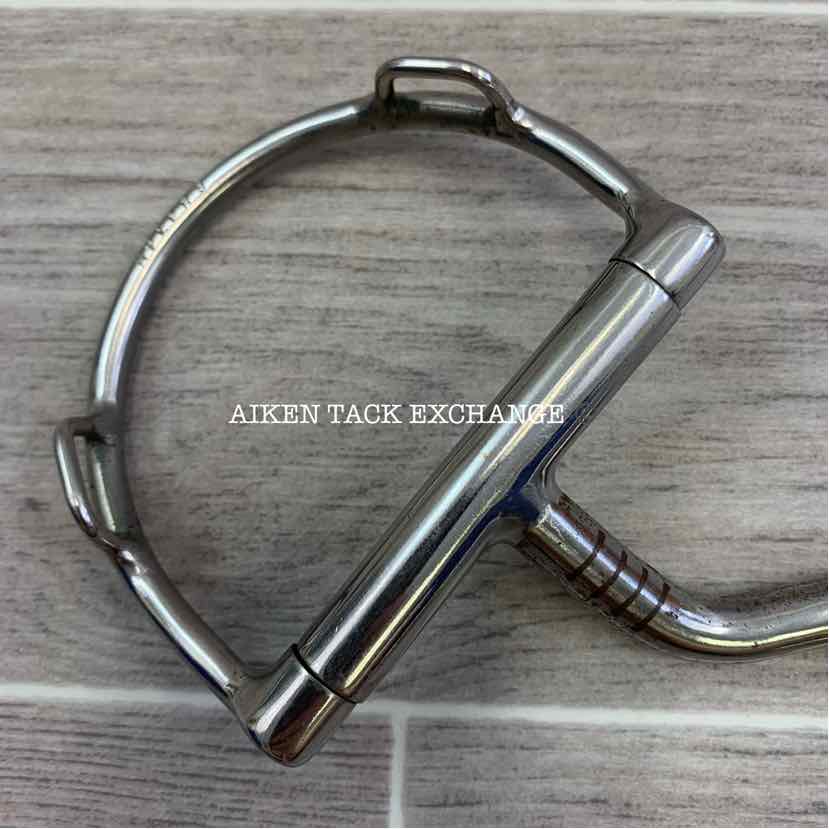 Myler Hinged Ported D Ring Bit w/ Hooks 5"