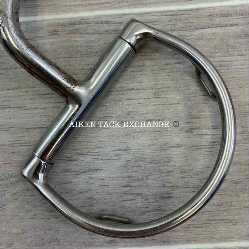 Myler Hinged Ported D Ring Bit w/ Hooks 5"