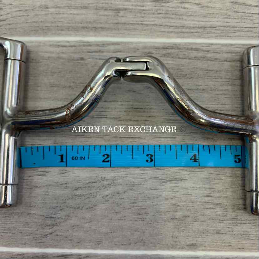 Myler Hinged Ported D Ring Bit w/ Hooks 5"