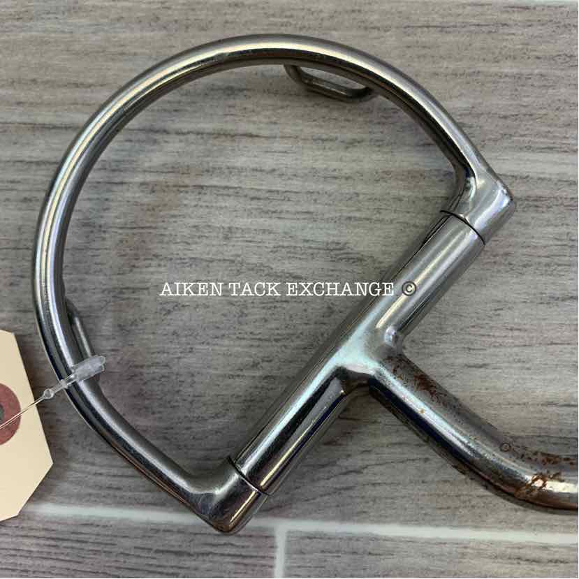 Myler Hinged Ported D Ring Bit w/ Hooks 5"